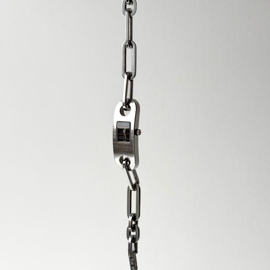 GUCCI 6100L Steel Watch Chain Bracelet Silver