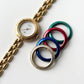 GUCCI Change Bezel Watch Rice Link + 5 Bezels (Rare)
