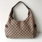 GUCCI Monogram Canvas Horsebit Bag Purple