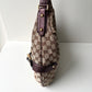 GUCCI Monogram Canvas Horsebit Bag Purple