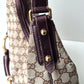 GUCCI Monogram Canvas Horsebit Bag Purple