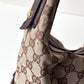 GUCCI Monogram Canvas Horsebit Bag Purple