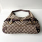 GUCCI Monogram Canvas Horsebit Bag Purple