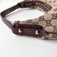 GUCCI Monogram Canvas Horsebit Bag Purple