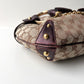 GUCCI Monogram Canvas Horsebit Bag Purple