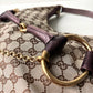 GUCCI Monogram Canvas Horsebit Bag Purple