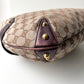 GUCCI Monogram Canvas Horsebit Bag Purple