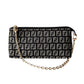 FENDI Zucchino Monogram Canvas Pouch Gray