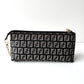 FENDI Zucchino Monogram Canvas Pouch Gray