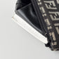 FENDI Zucchino Monogram Canvas Pouch Gray