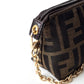 FENDI Zucca Monogram Canvas Mini Pouch Brown