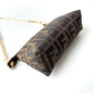 FENDI Zucca Monogram Canvas Mini Pouch Brown