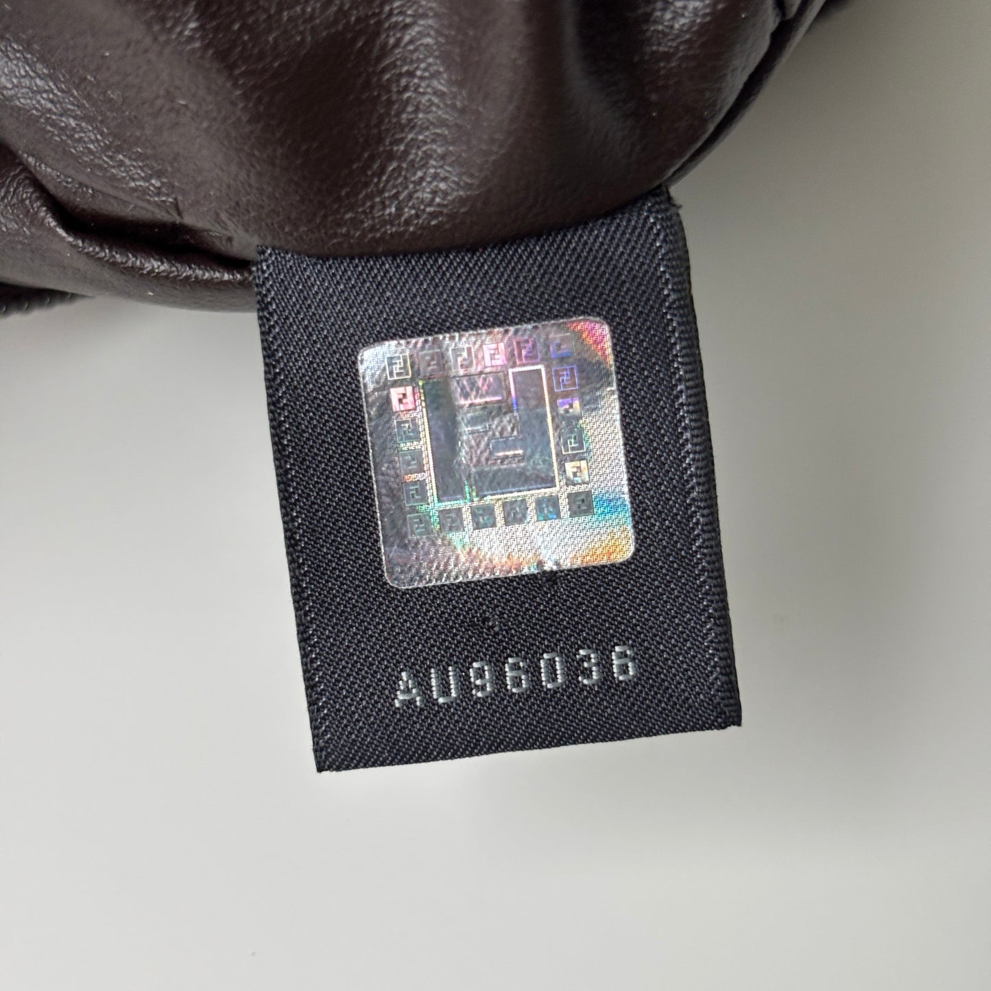 FENDI Zucca Monogram Canvas Mini Pouch Brown