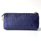 FENDI Zucchino Monogram Canvas Mini Pouch Blue