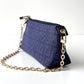 FENDI Zucchino Monogram Canvas Mini Pouch Blue