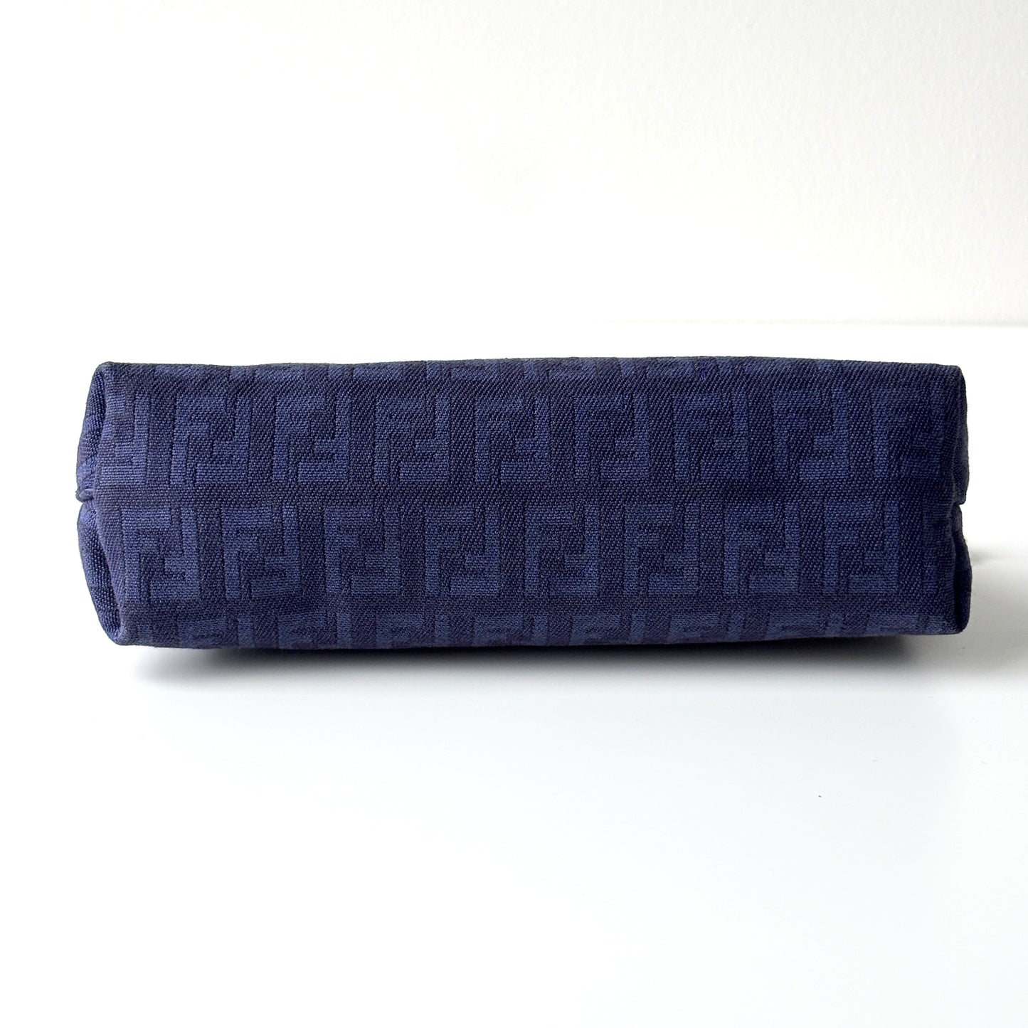 FENDI Zucchino Monogram Canvas Mini Pouch Blue