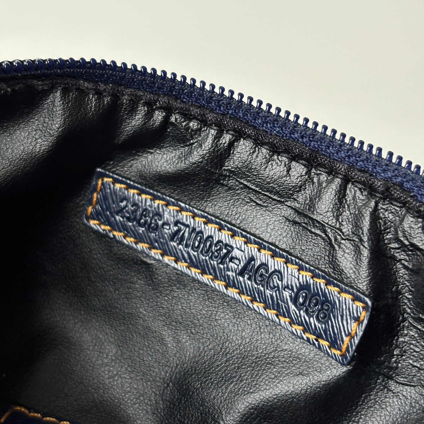 FENDI Zucchino Monogram Canvas Mini Pouch Blue