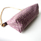 FENDI Zucchino Monogram Canvas Pouch Pink