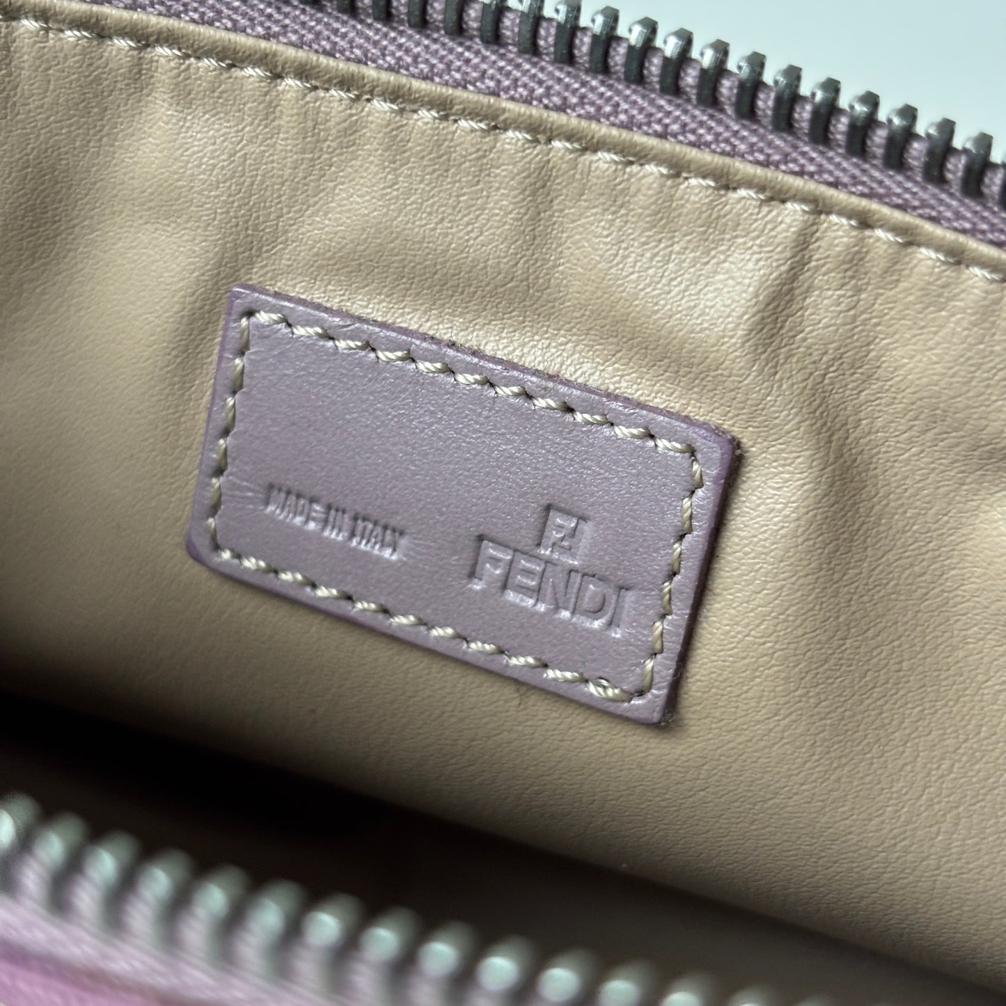 FENDI Zucchino Monogram Canvas Pouch Pink