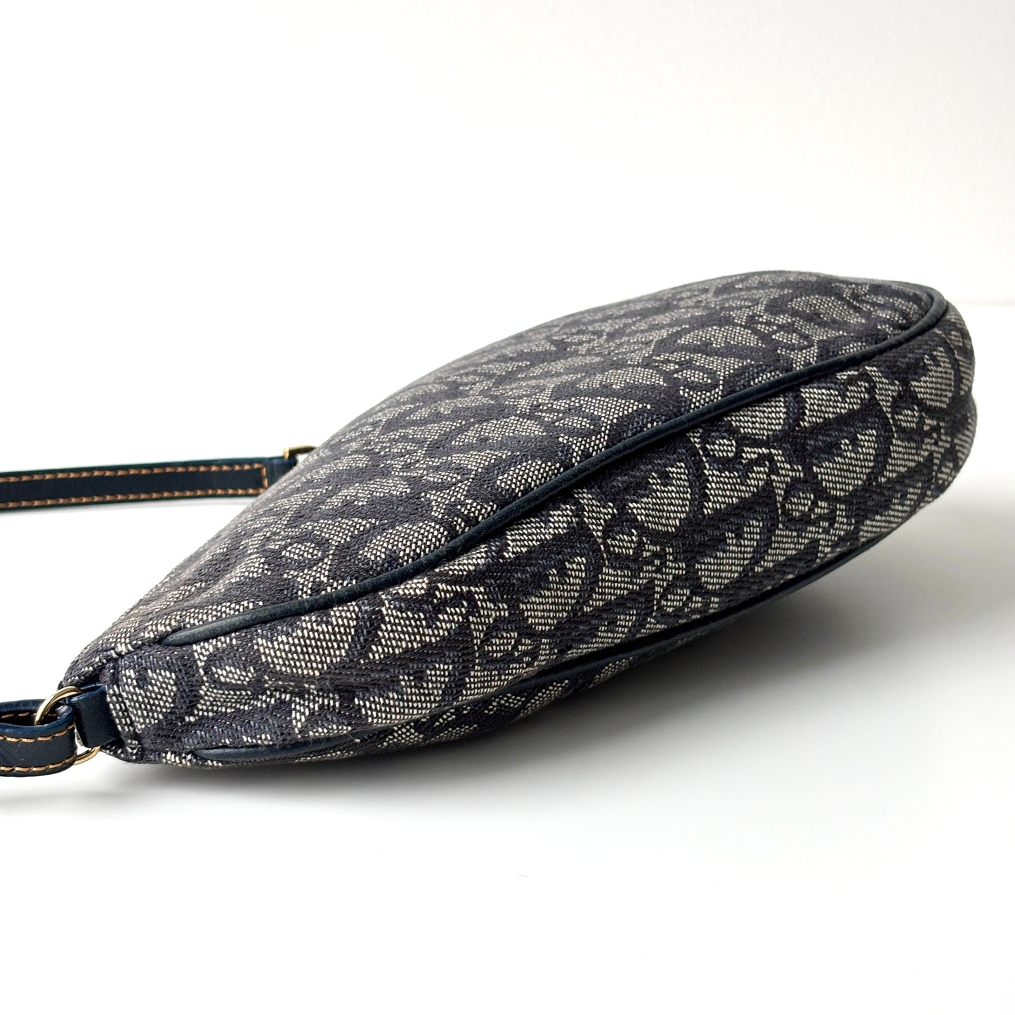 DIOR Diorissimo Monogram Canvas Mini Saddle Navy