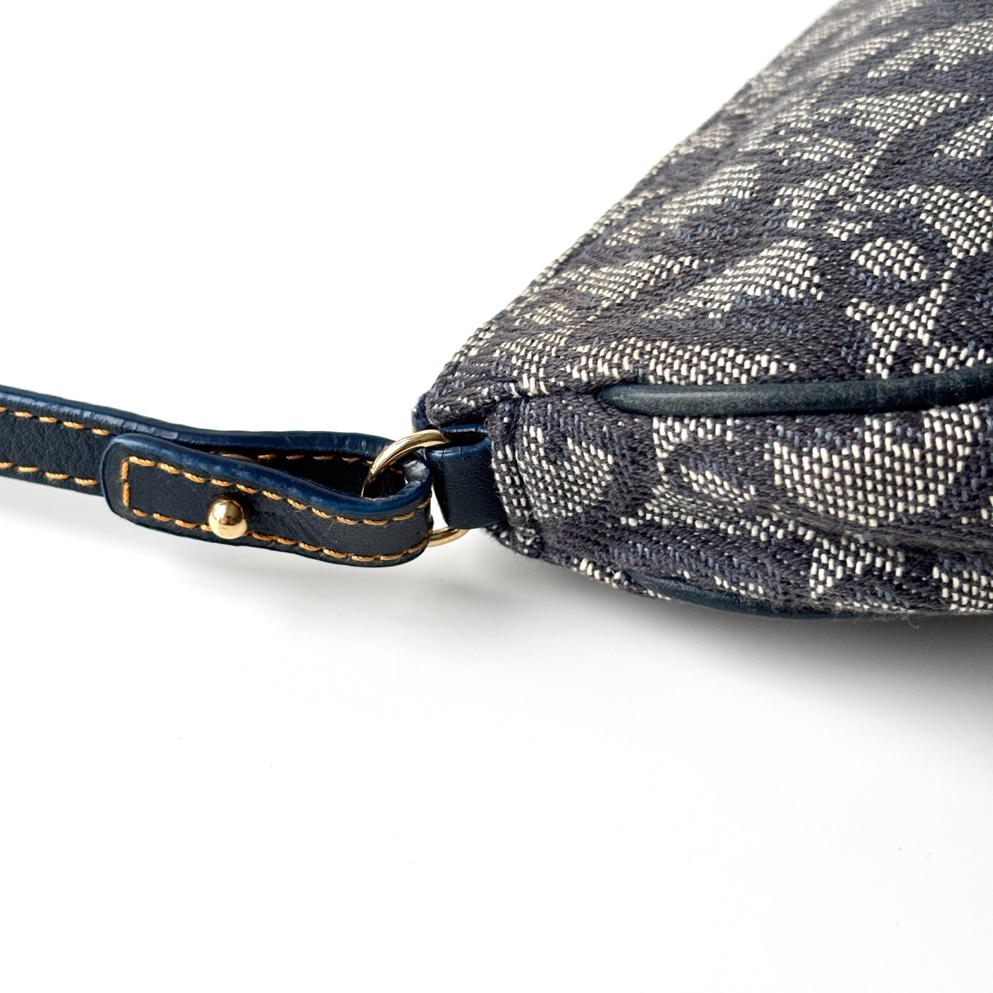 DIOR Diorissimo Monogram Canvas Mini Saddle Navy