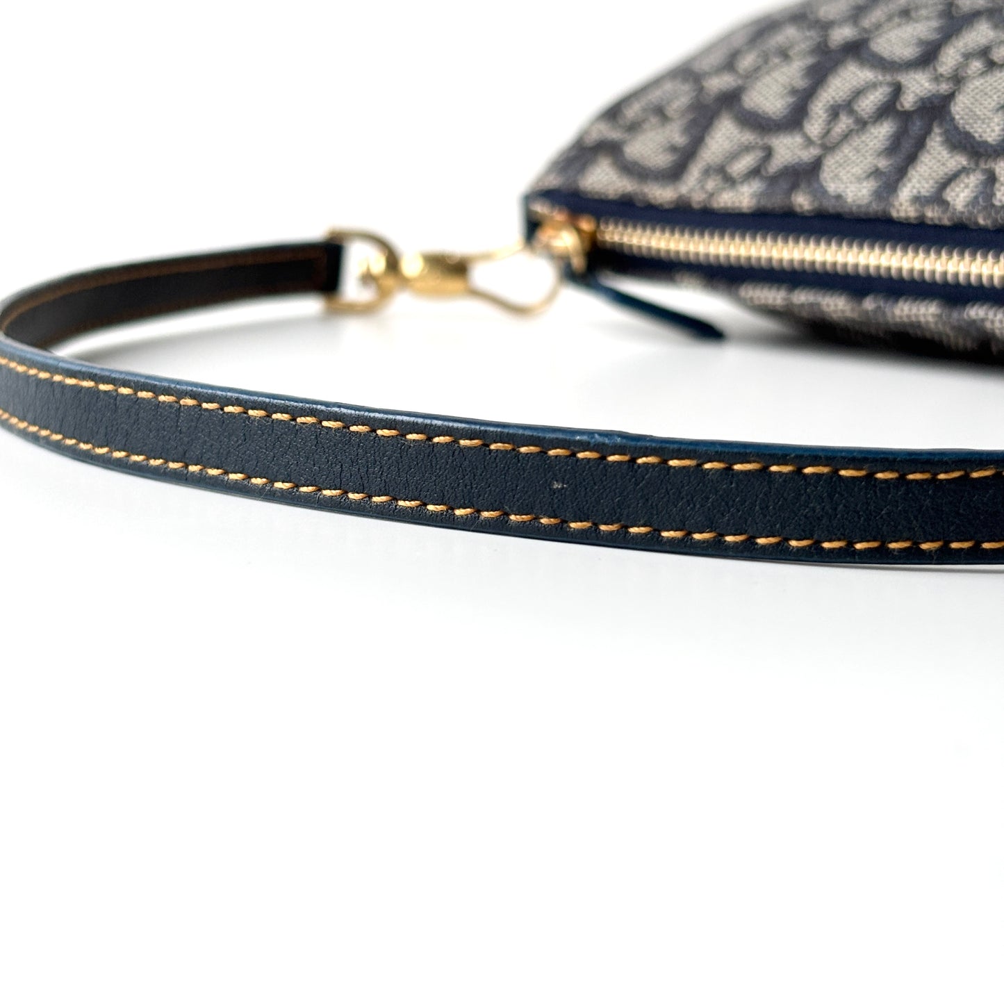 DIOR Diorissimo Monogram Canvas Mini Saddle Navy