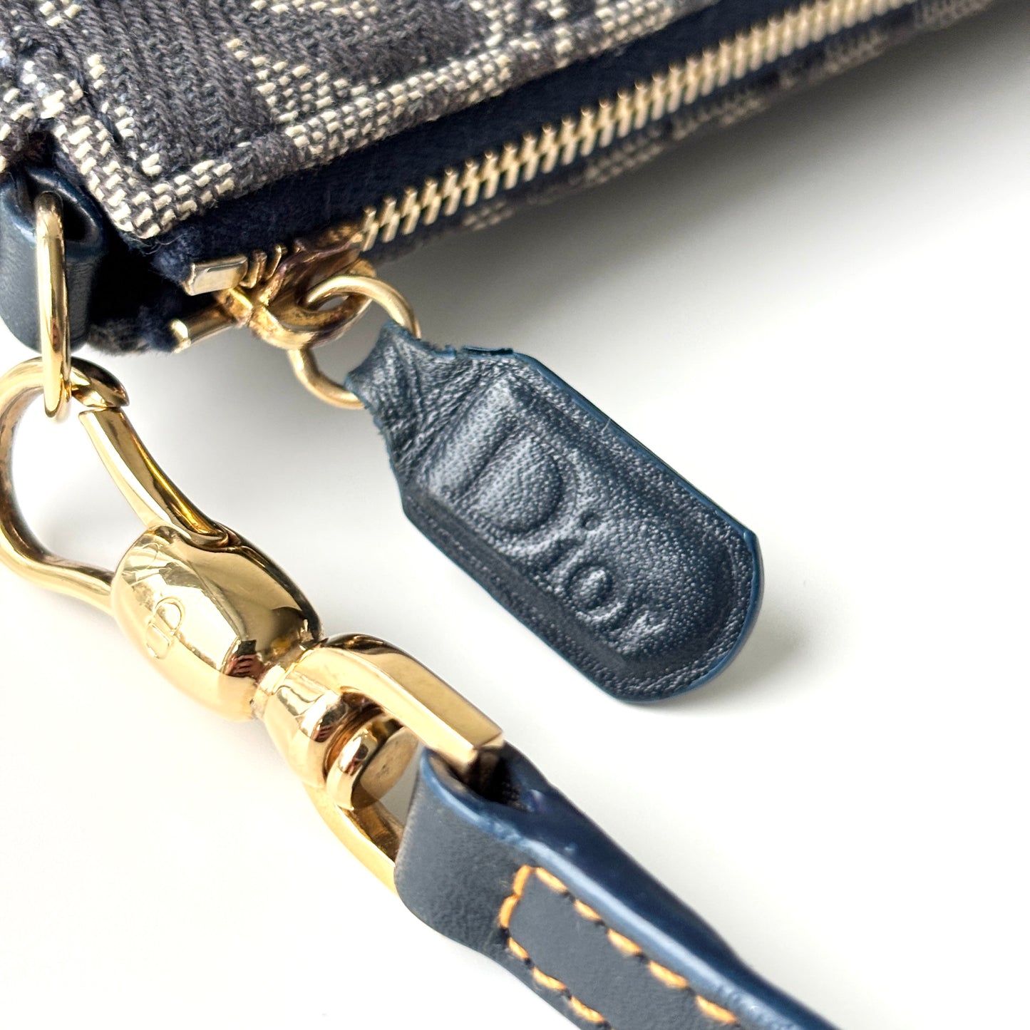 DIOR Diorissimo Monogram Canvas Mini Saddle Navy