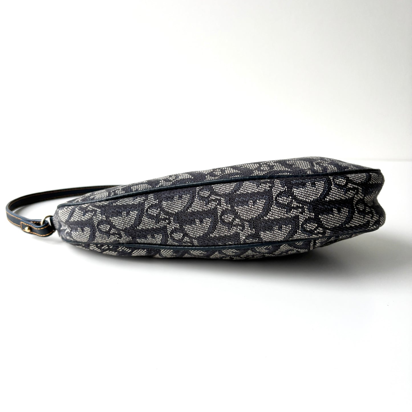 DIOR Diorissimo Monogram Canvas Mini Saddle Navy