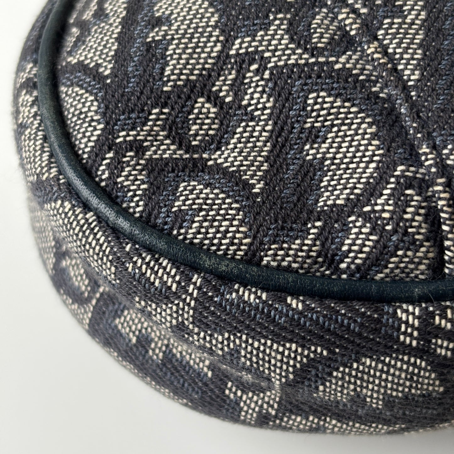 DIOR Diorissimo Monogram Canvas Mini Saddle Navy