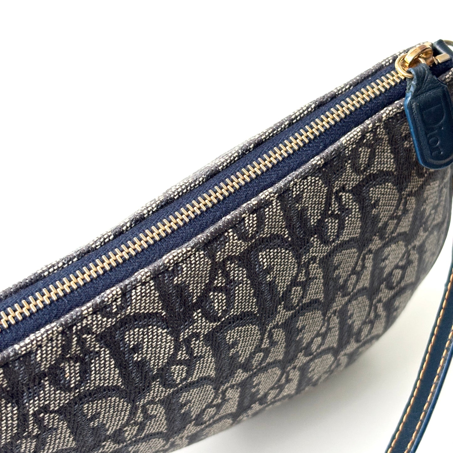 DIOR Diorissimo Monogram Canvas Mini Saddle Navy