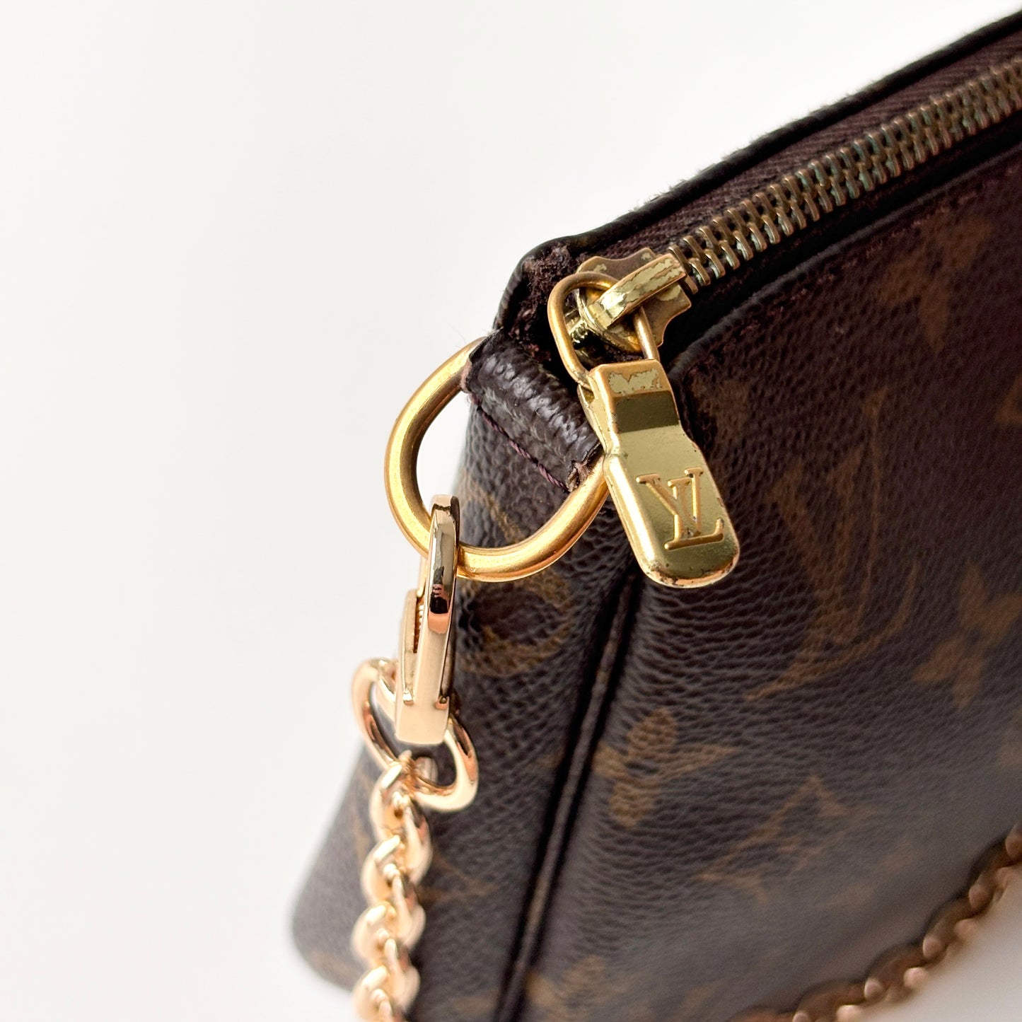 LOUIS VUITTON Monogram Canvas Pochette Accessoires Brown