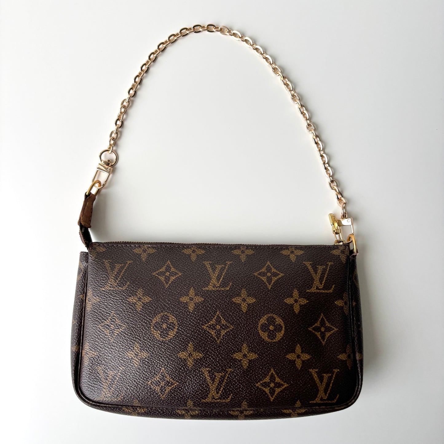 LOUIS VUITTON Monogram Canvas Pochette Accessoires Brown