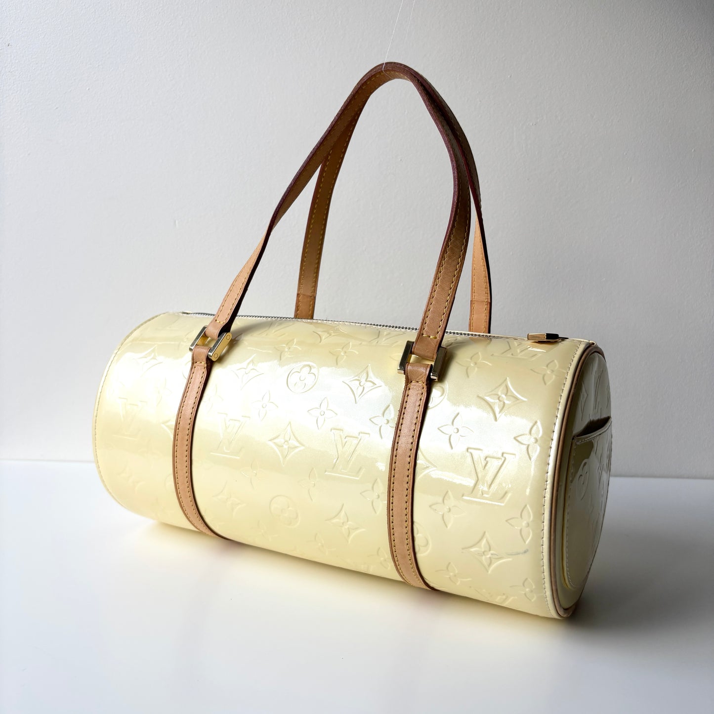 LOUIS VUITTON Vernis Leather Bedford Yellow