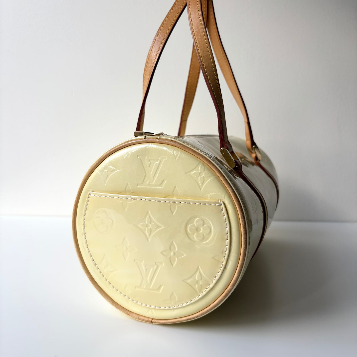 LOUIS VUITTON Vernis Leather Bedford Yellow