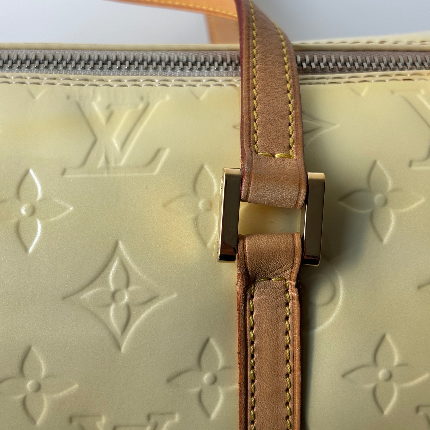 LOUIS VUITTON Vernis Leather Bedford Yellow