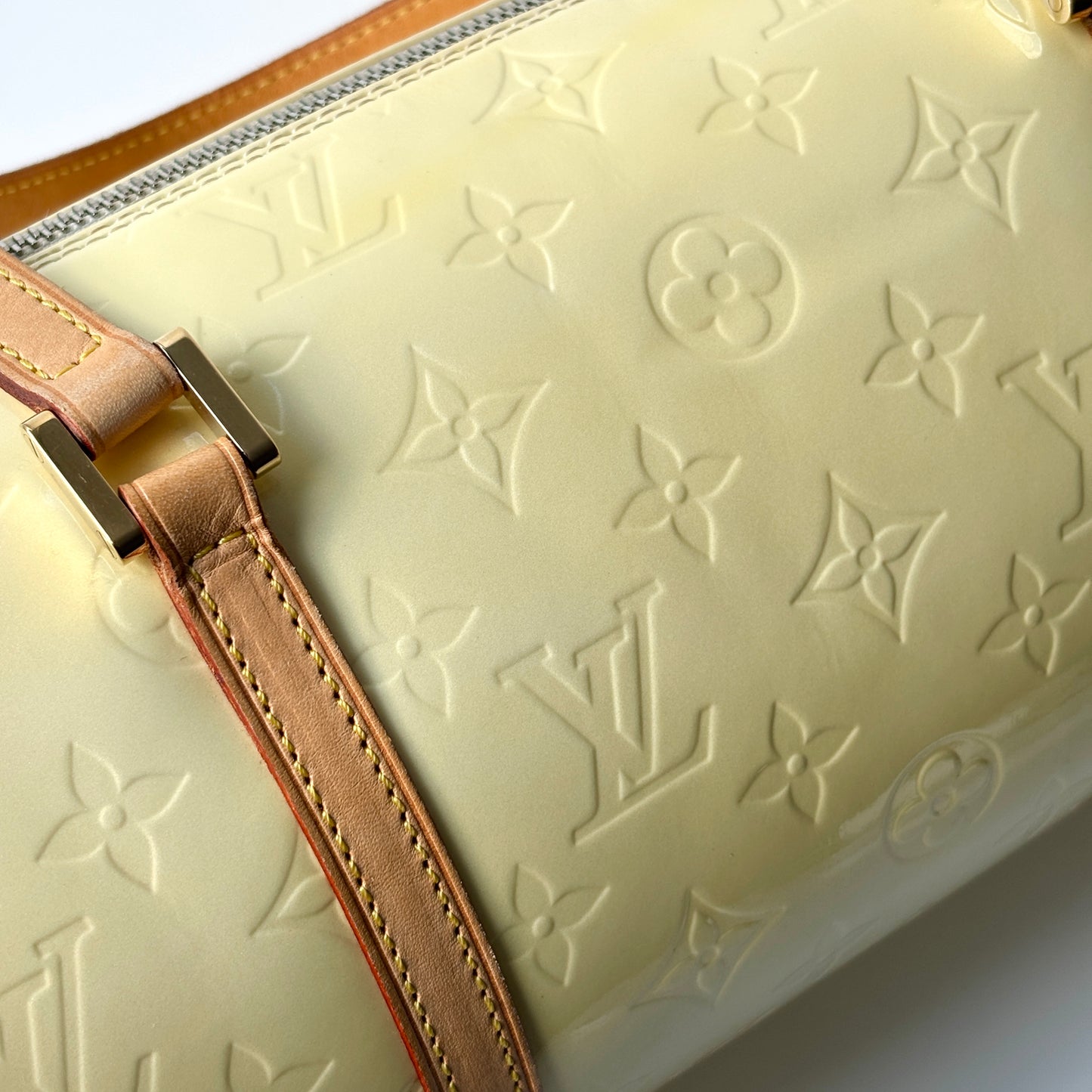 LOUIS VUITTON Vernis Leather Bedford Yellow