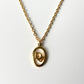 DIOR Logo Pendant Necklace Gold-plated