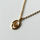DIOR Logo Pendant Necklace Gold-plated