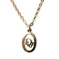 DIOR Logo Pendant Necklace Gold-plated