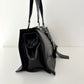 CELINE Metal Plate Buckle Leather Bag Black