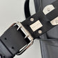 CELINE Metal Plate Buckle Leather Bag Black