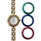GUCCI Change Bezel Watch Rice Link + 4 Bezels