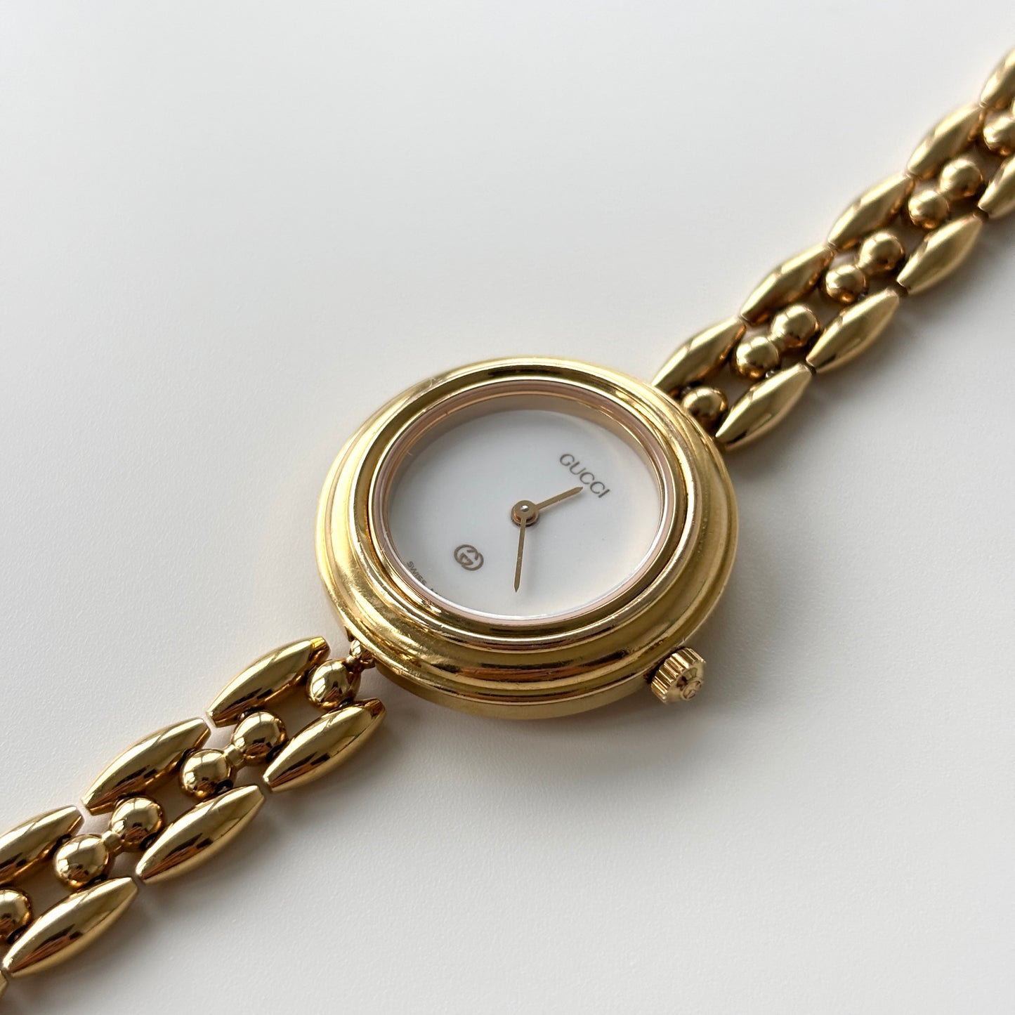 GUCCI Change Bezel Watch Rice Link + 4 Bezels