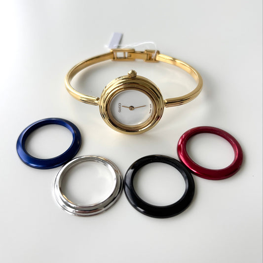 GUCCI Change Bezel Watch Bangle + 5 Bezels