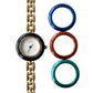 GUCCI Change Bezel Watch Rice Link + 4 Bezels