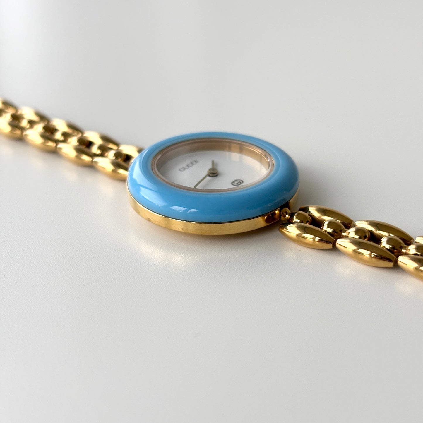 GUCCI Change Bezel Watch Rice Link + 4 Bezels