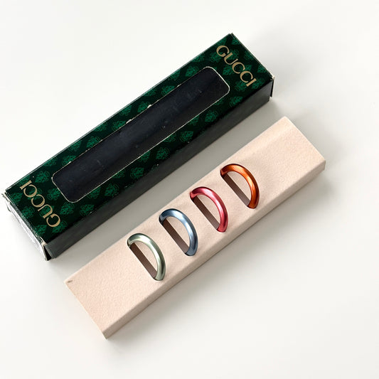 GUCCI Metal Bezels Set of 4 Multicolor