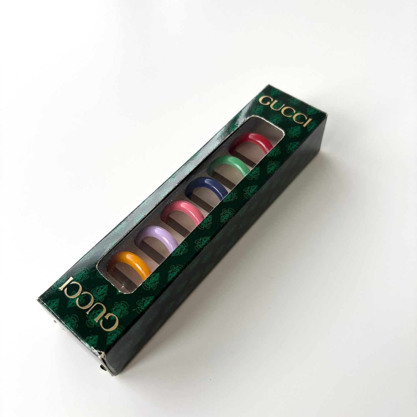 GUCCI Plastic Bezels Set of 6 Multicolor