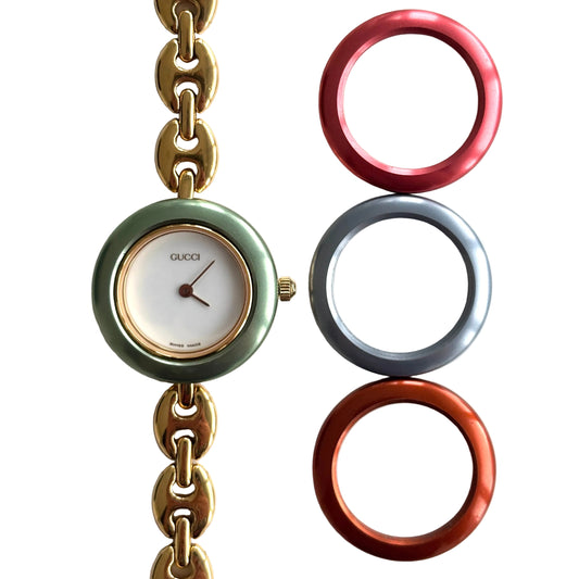 GUCCI Change Bezel Watch Mariner + 4 Bezels