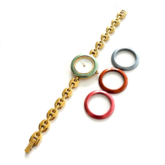 GUCCI Change Bezel Watch Mariner + 4 Bezels